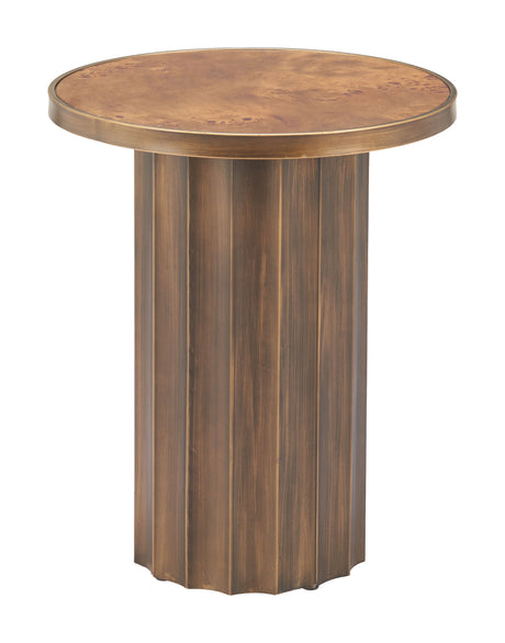 Afinato Brown Side Table by Zuomod at Eve Furniture