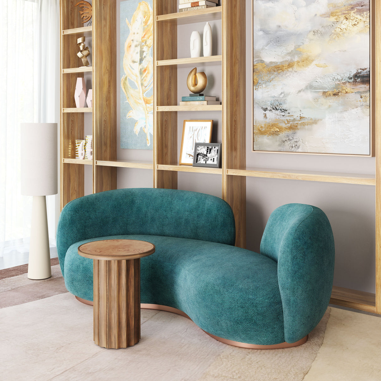 Afinato Brown Side Table by Zuomod at Eve Furniture