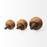 Afra Large Solid Wood Vase Shaped Decorative Object by Mercana at Eve Furniture