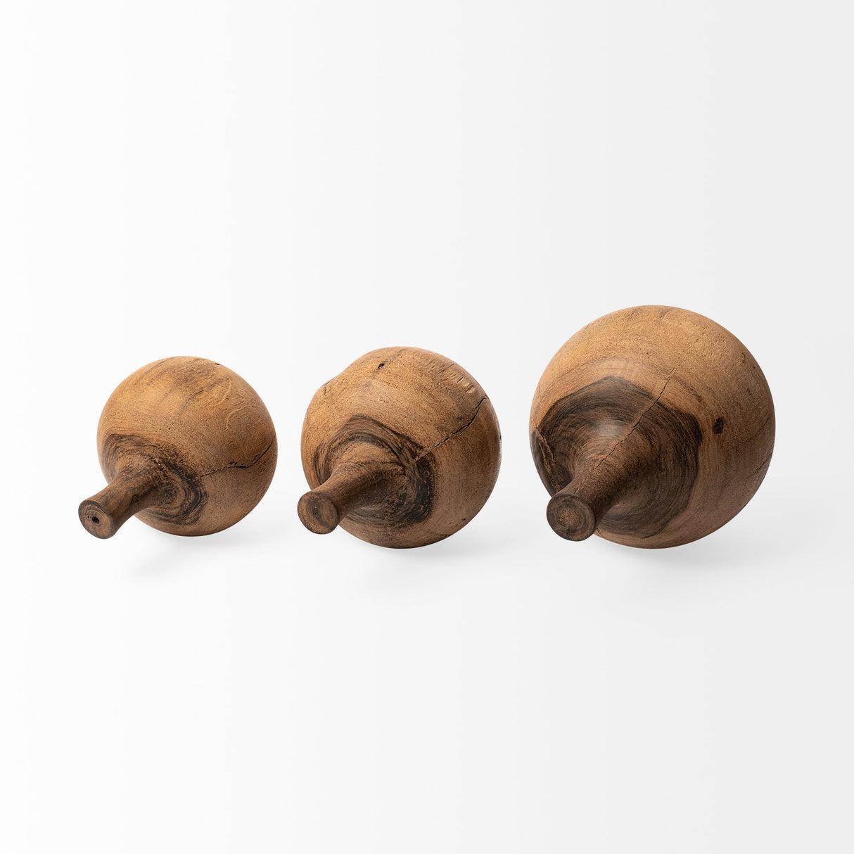 Afra Small Solid Wood Vase Shaped Decorative Object by Mercana at Eve Furniture