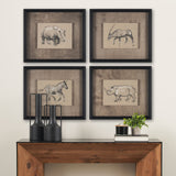 African Animal Study III by Mercana Studio a Hand Embellished Framed Art Print by Mercana at Eve Furniture