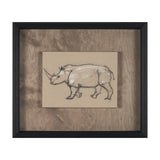 African Animal Study IV by Mercana Studio a Hand Embellished Framed Art Print by Mercana at Eve Furniture