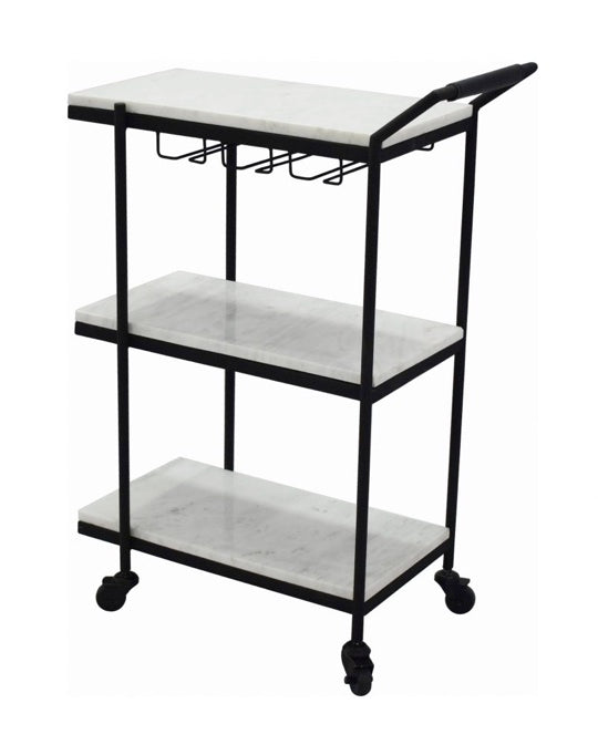 After Hours Bar Cart White by Moe's Home at Eve Furniture