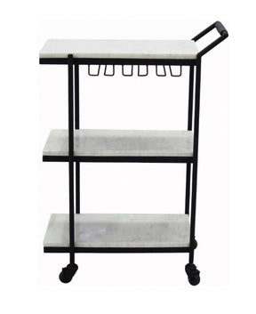 After Hours Bar Cart White by Moe's Home at Eve Furniture