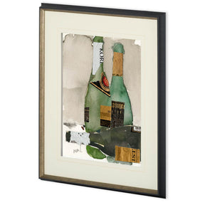 After the Bubbly II by Samuel Dixon a Hand Embellished Textured Framed Art Print Matted under Glass by Mercana at Eve Furniture