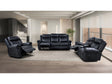 Agata Black 3-Piece Living Room Set by Furniture of America at Eve Furniture
