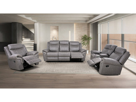 Agata Warm Gray 3-Piece Living Room Set by Furniture of America at Eve Furniture