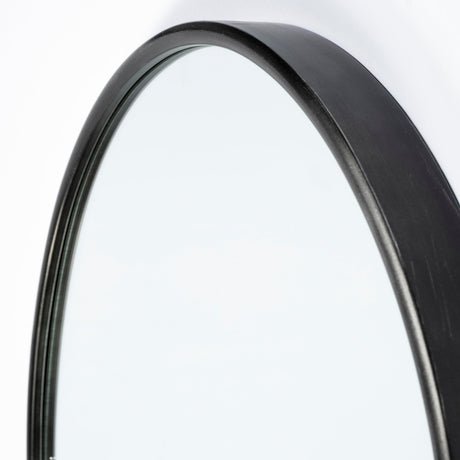 Agatha Rounded Arch Black Metal Frame Full Length Mirror by Mercana at Eve Furniture