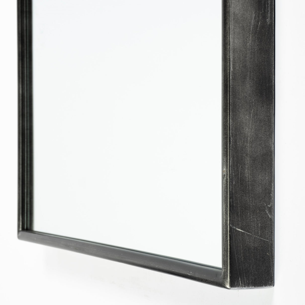 Agatha Rounded Arch Black Metal Frame Full Length Mirror by Mercana at Eve Furniture