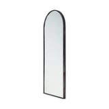 Agatha Rounded Arch Black Metal Frame Full Length Mirror by Mercana at Eve Furniture