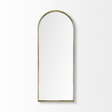 Agatha Rounded Arch Gold Metal Frame Full Length Mirror by Mercana at Eve Furniture