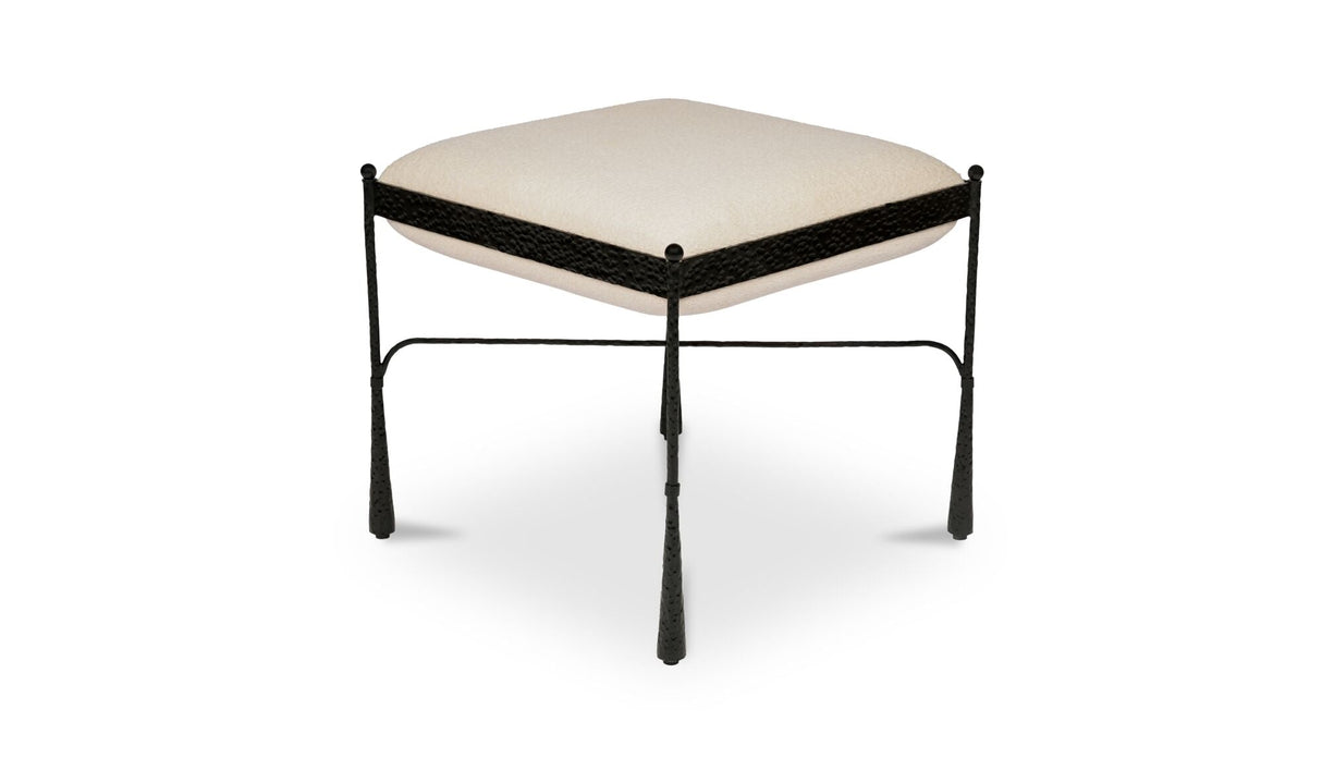 Agne Stool Cream by Moe's Home at Eve Furniture
