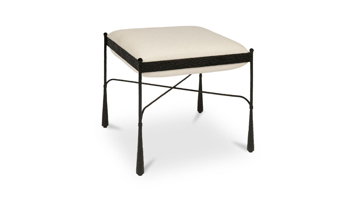 Agne Stool Cream by Moe's Home at Eve Furniture