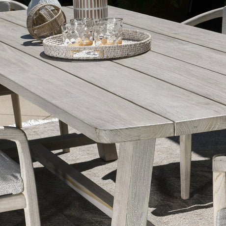 Agnes Beige 22" Round Outdoor Dining Table by Classic Home at Eve Furniture