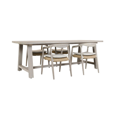 Agnes Beige 22" Round Outdoor Dining Table by Classic Home at Eve Furniture