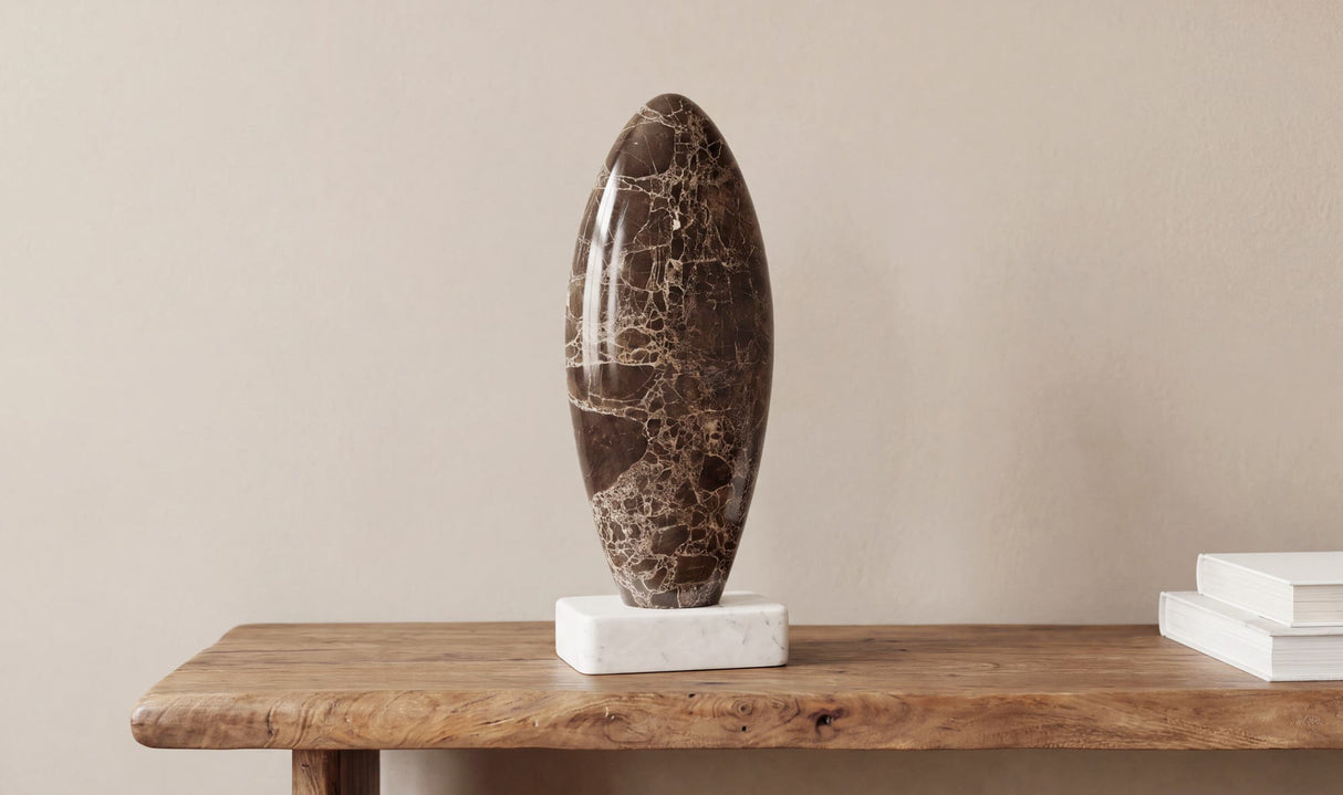 Boda Sculpture Dark Emperador Marble