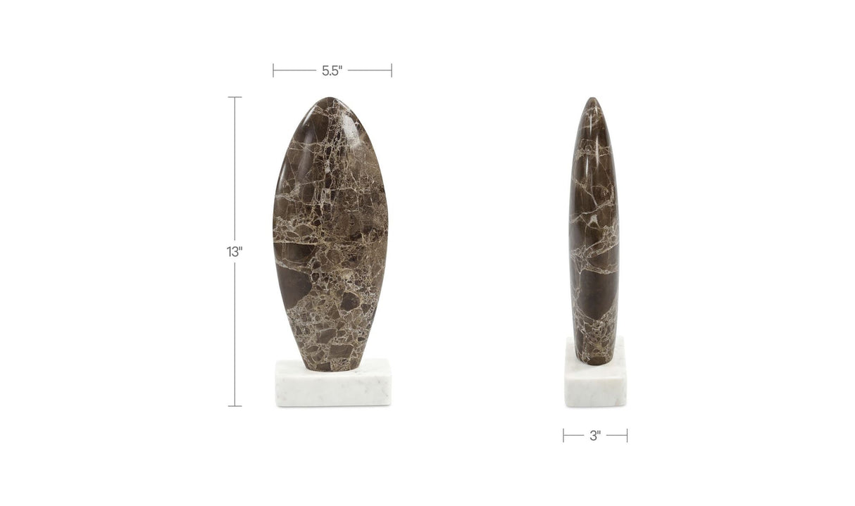 Boda Sculpture Dark Emperador Marble