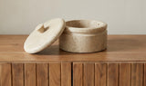 Valencia Round Travertine Box