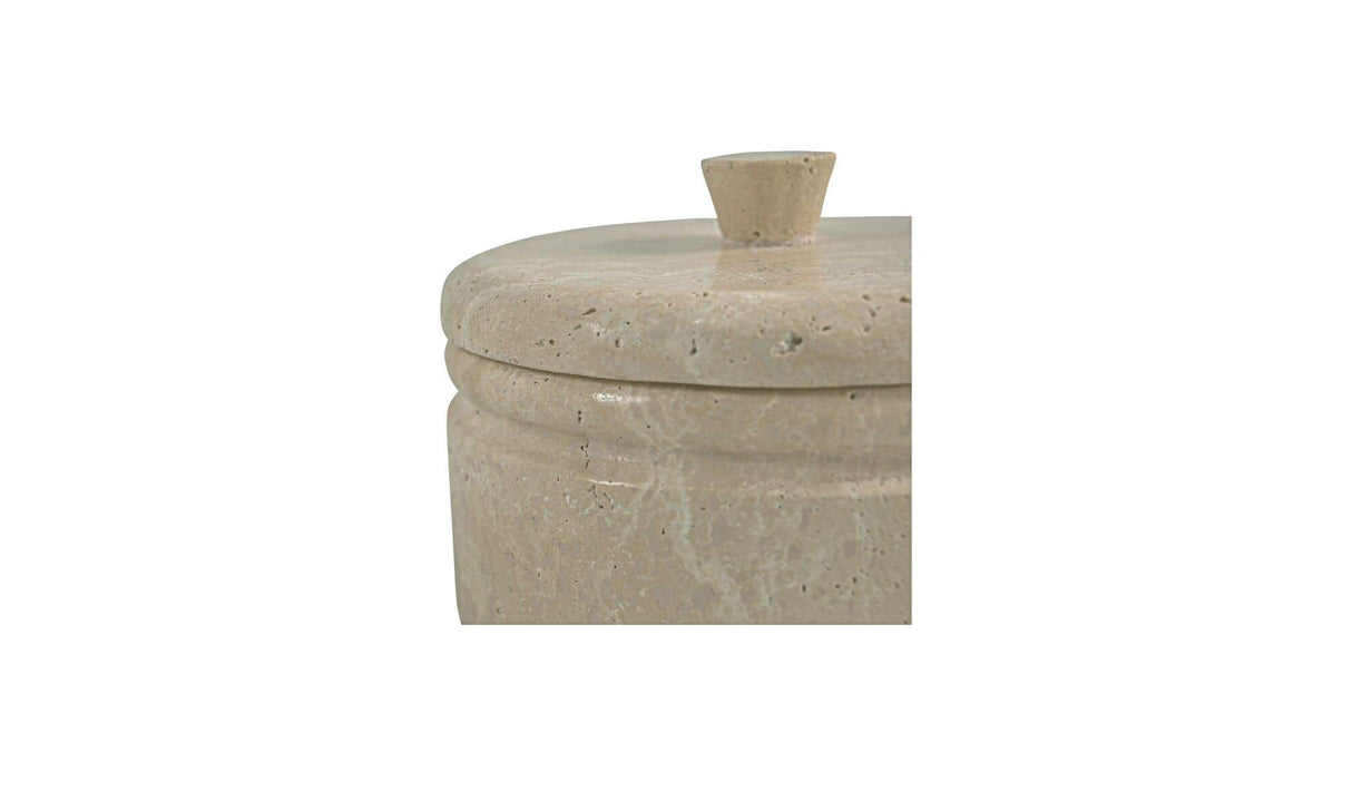 Valencia Round Travertine Box