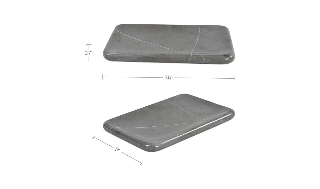 Petra Marble Catchall Grey Marble