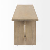 Aida 18H Light Brown Wood Dining Bench by Mercana at Eve Furniture