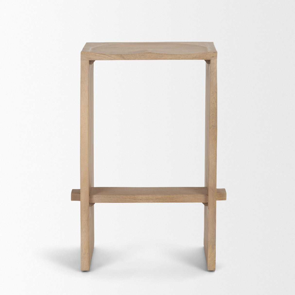Aida 26" Seat Height Light Brown Wood Counter Stool by Mercana at Eve Furniture