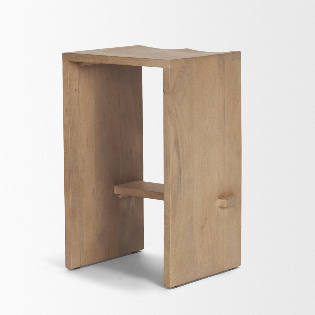 Aida 26" Seat Height Light Brown Wood Counter Stool by Mercana at Eve Furniture