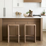 Aida 26" Seat Height Light Brown Wood Counter Stool by Mercana at Eve Furniture