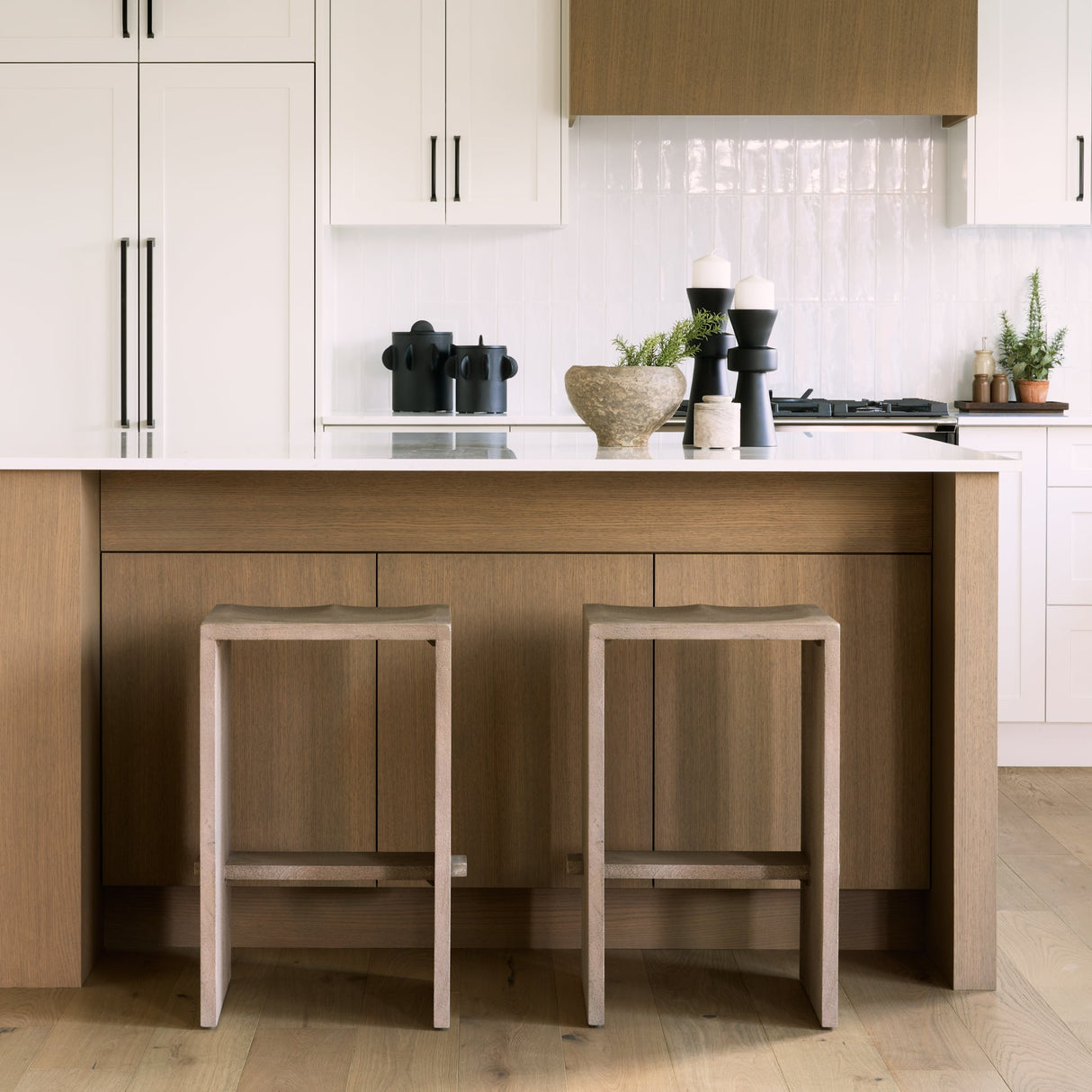 Aida 26" Seat Height Light Gray Wood Counter Stool by Mercana at Eve Furniture
