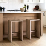 Aida 26" Seat Height Light Gray Wood Counter Stool by Mercana at Eve Furniture