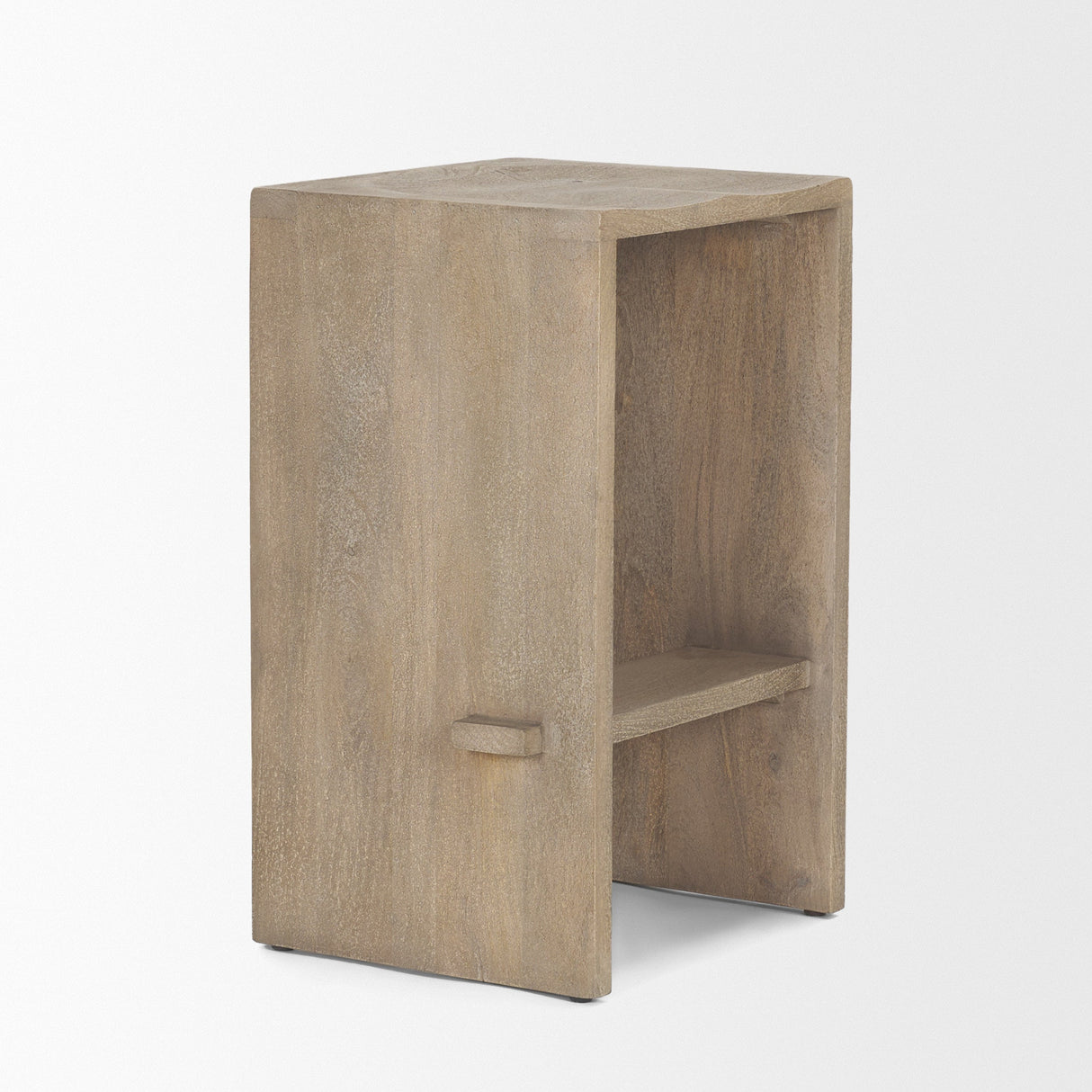 Aida 26" Seat Height Light Gray Wood Counter Stool by Mercana at Eve Furniture