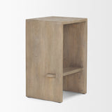 Aida 26" Seat Height Light Gray Wood Counter Stool by Mercana at Eve Furniture