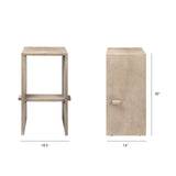 Aida 30" Seat Height Light Gray Wood Bar Stool by Mercana at Eve Furniture