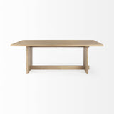 Aida 84L Light Brown Wood Dining Table by Mercana at Eve Furniture
