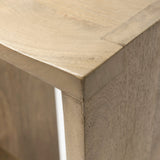 Aida Light Brown Wood Bar Stool by Mercana at Eve Furniture