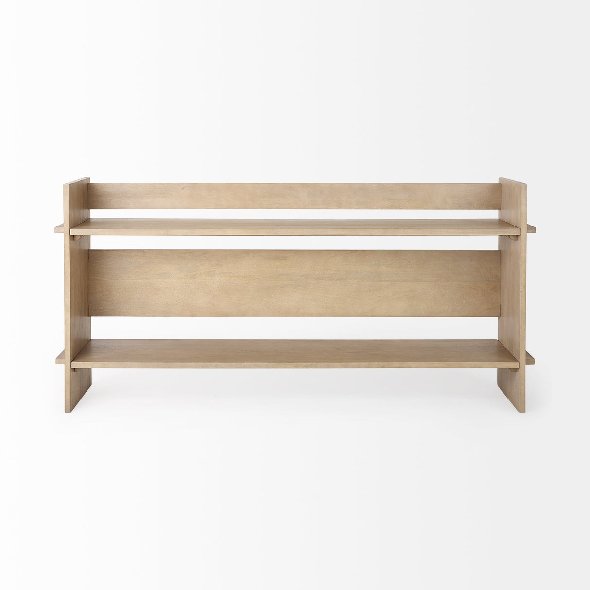 Aida Light Brown Wood Console Table by Mercana at Eve Furniture