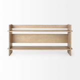 Aida Light Brown Wood Console Table by Mercana at Eve Furniture