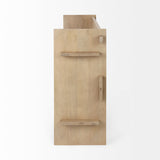 Aida Light Brown Wood Console Table by Mercana at Eve Furniture