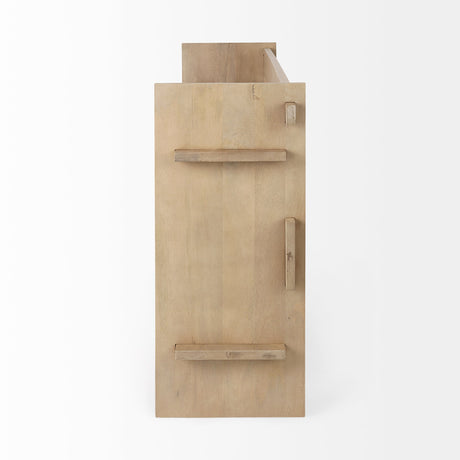 Aida Light Brown Wood Console Table by Mercana at Eve Furniture