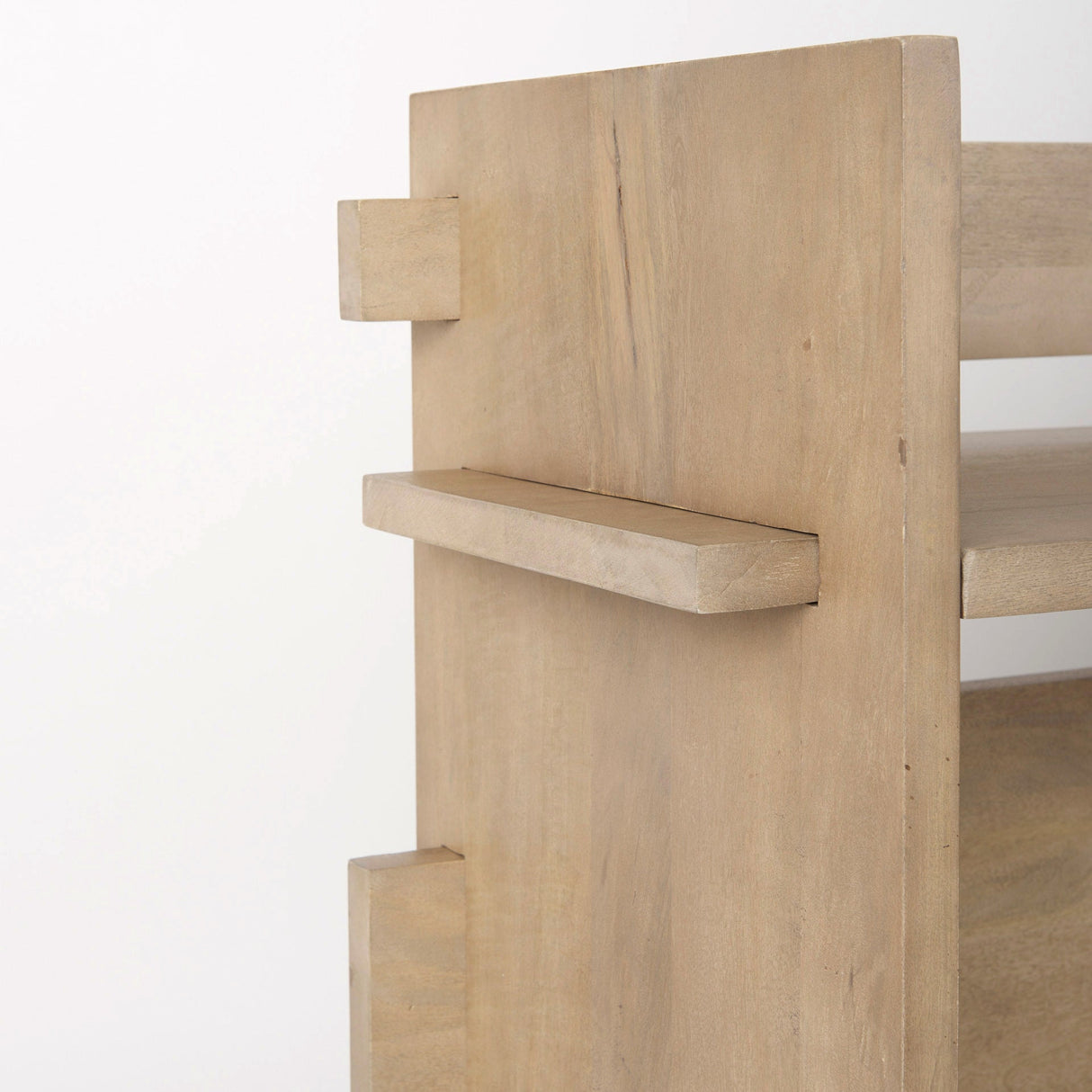 Aida Light Brown Wood Console Table by Mercana at Eve Furniture