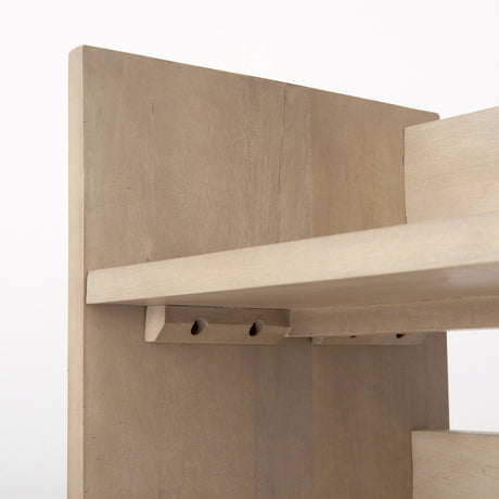 Aida Light Brown Wood Console Table by Mercana at Eve Furniture