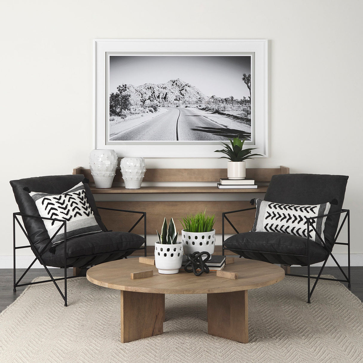 Aida Light Brown Wood Console Table by Mercana at Eve Furniture