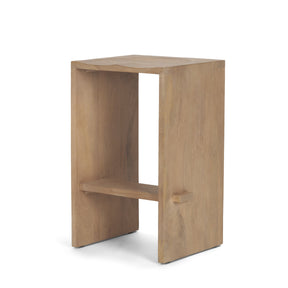 Aida Light Brown Wood Counter Stool by Mercana at Eve Furniture