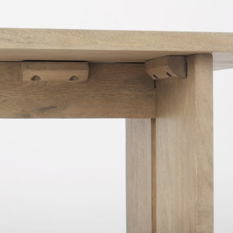 Aida Light Brown Wood Dining Bench by Mercana at Eve Furniture