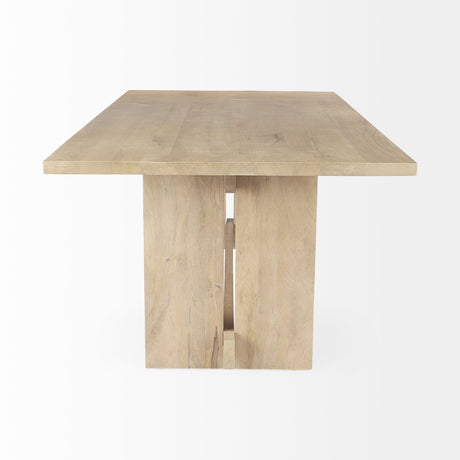 Aida Light Brown Wood Dining Table by Mercana at Eve Furniture
