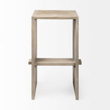 Aida Light Gray Wood Bar Stool by Mercana at Eve Furniture