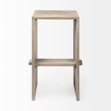 Aida Light Gray Wood Bar Stool by Mercana at Eve Furniture