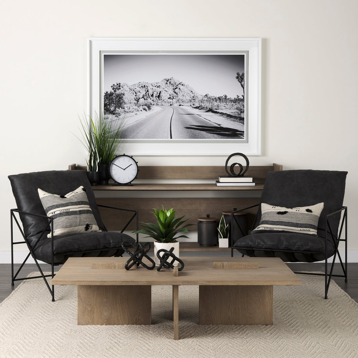 Aida Light Gray Wood Console Table by Mercana at Eve Furniture