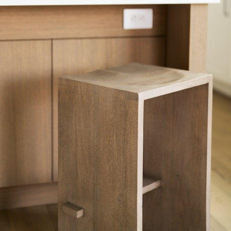 Aida Light Gray Wood Counter Stool by Mercana at Eve Furniture