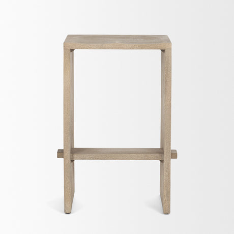 Aida Light Gray Wood Counter Stool by Mercana at Eve Furniture